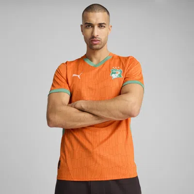 Puma Côte D'ivoire 2025 Men's Home Replica Soccer Jersey In Orange
