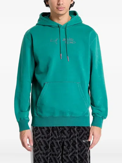 Puma Cotton-blend Hoodie In Green