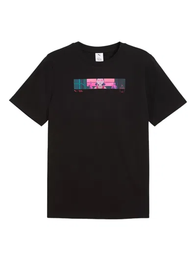 Puma Cotton T-shirt In Black