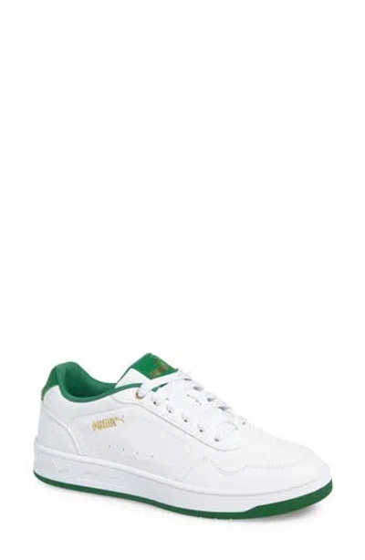 Puma Court Classy Sneaker In  White-archive Green-gold