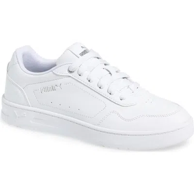 Puma Court Classy Sneaker In  White- Silver