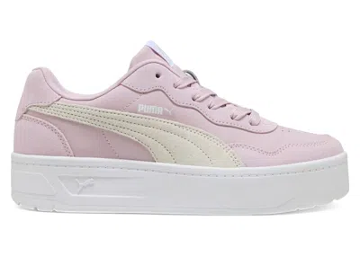 Pre-owned Puma Court Lally Skye White (women's) Sneakers In Rose Mauve/ White