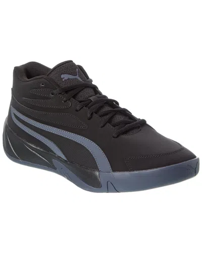 Puma Court Pro Leather Sneaker In Black