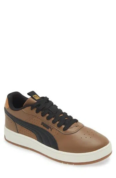 Puma Court Ravine Sneaker In Haute Coffee-caramel-black