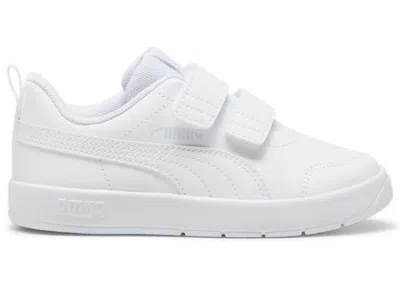 Pre-owned Puma Courtflex V3 V Sneakers In White