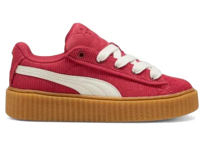 Pre-owned Puma Creeper Phatty Rihanna Fenty Corduroy Red Sneakers In Club Red/warm White/gum