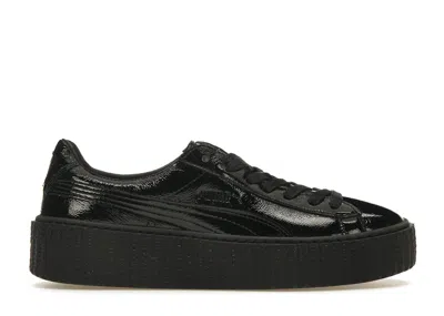 Pre-owned Puma Creeper Rihanna Fenty Cracked Leather (women's) Sneakers In  Black