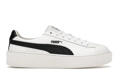 Pre-owned Puma Creeper Rihanna Fenty Leather (women's) Sneakers In  In White/ Black/ White