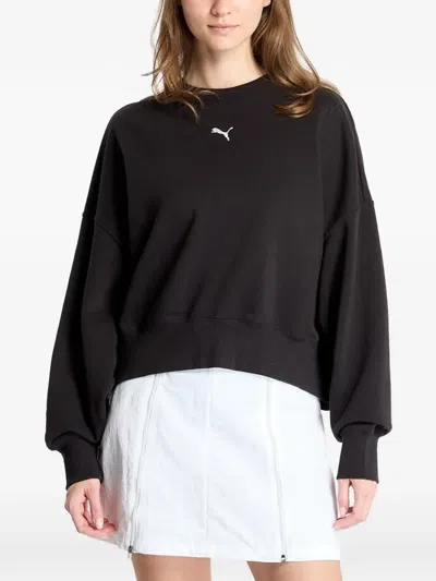 Puma Crew-neck Sweatshirt In Black