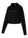 Puma Cropped Cat Sweater In Black