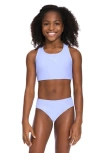 Puma Kids' Cross Back Two-piece Swimsuit In Lavender