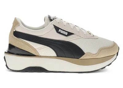 Pre-owned Puma Cruise Rider Bling Black (women's) Sneakers In Prairie Tan/ Black/alpine Snow