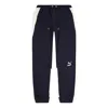 Puma Csm Sweatpants Contrasting Colors Knit Drawstring Bundle Feet Sports Pants Blue In Black