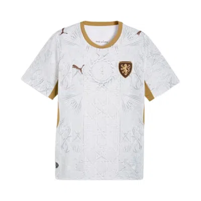 Pre-owned Puma Czech Republic 2026 Away Kit ' White-matte Gold' | Men's Size M