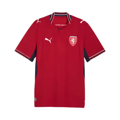 Pre-owned Puma Czech Republic 2026 Home Kit 'dark Cherry- Navy' | Red | Men's Size M