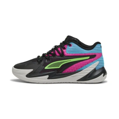 Puma Dagger Big Kids' Basketball Shoes In Black-fluro Pink Pes