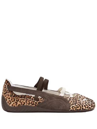 Puma Speedcat Genuine Calf Hair Ballet Sneaker In Animal Print