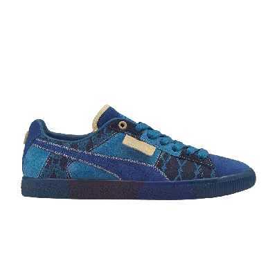 Pre-owned Puma Dapper Dan X Clyde Vintage 'pre-game Runway - Blue'