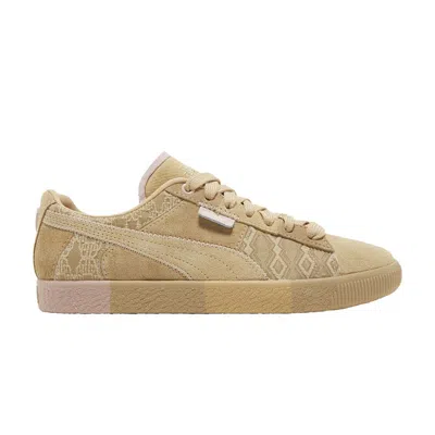 Pre-owned Puma Dapper Dan X Wmns Clyde Vintage 'pre-game Runway - Croissant' In Tan