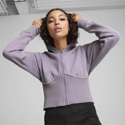 Puma Dare To Gym2k Women's Cropped Hoodie In Pale Plum