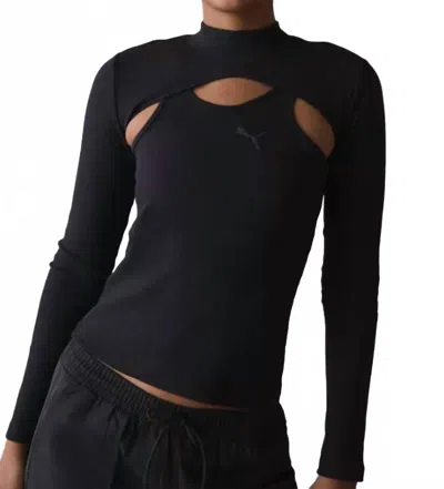 Puma Dare To Midnight Motion Tee In Black In Multi
