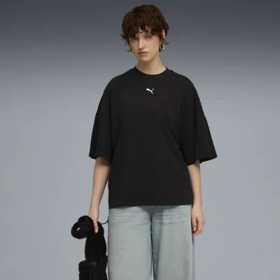 Puma Dare To Oversized Ruched T-shirt Women In Black