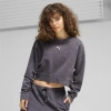 Shop Puma Dare To Relaxed Washed Crew Women In Galactic Gray