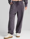 Puma Dare To Relaxed Washed Pants In Grey