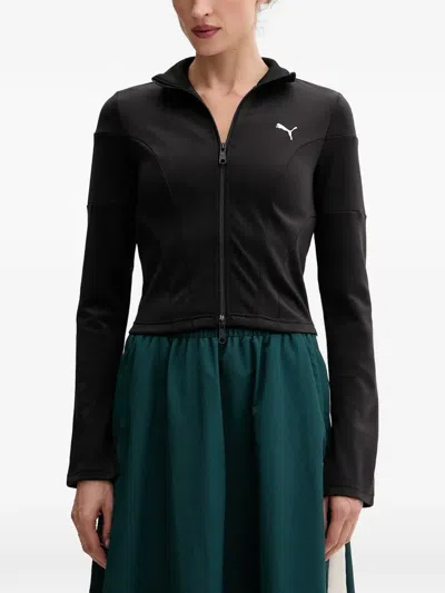 Puma Dare To Slim Cropped Jacket In Black