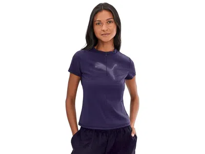 Puma Dare To Slim Fit Half Zip Graphic T-shirts In Blue