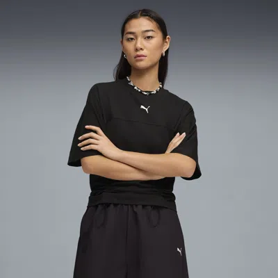 Puma Dare To Women's Fitted Waist T-shirt In Black