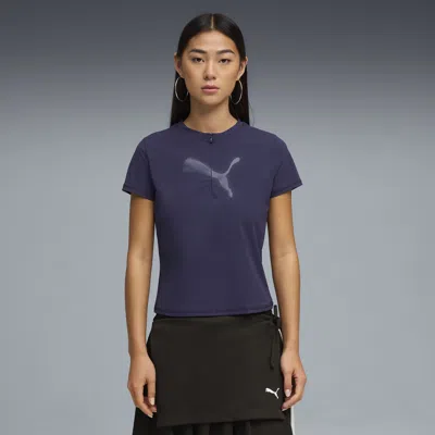 Puma Dare To Women's Slim Graphic T-shirt In Blue