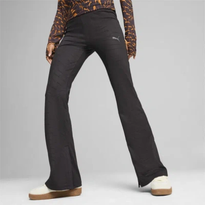 Puma Dare To Women's Textured Leggings In Black-aop