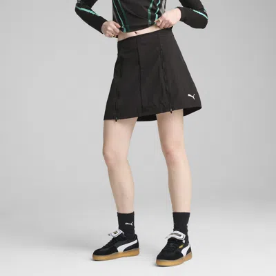 Puma Dare To Women's Zip-off Woven Skirt In Black