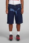 Puma A$ap Rocky Denim Shorts In Blue