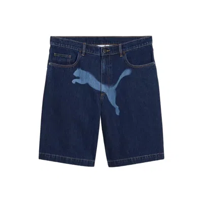Puma Denim Short Clothing In Blue