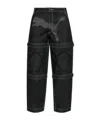 Puma Denim Trousers With Belt Loops In Black