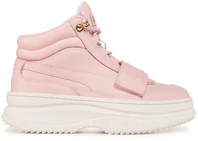 Pre-owned Puma Deva Boot (women's) Sneakers In Peachskin/marshmallow