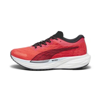 Puma Deviate Nitro™ 2 Women's Running Shoes In Fire Orchid- Black-icy Blue