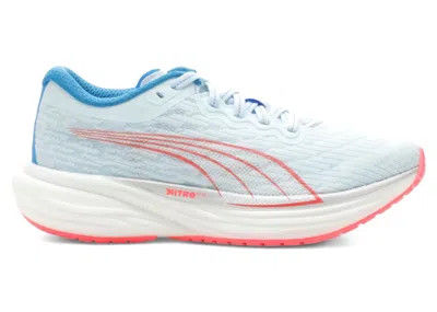 Pre-owned Puma Deviate Nitro 2 (women's) Sneakers In Icy Blue/fire Orchid