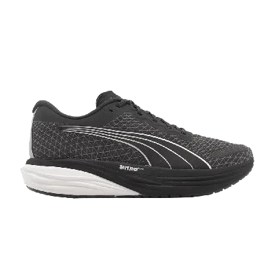 Pre-owned Puma Deviate Nitro 2 Wtr 'black Metallic Silver'