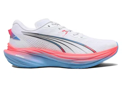Pre-owned Puma Deviate Nitro 3 Alex Toussaint (women's) Sneakers In  White/team Light Blue/ Silver