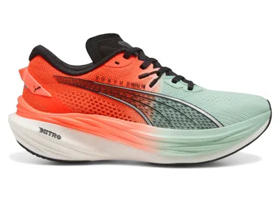 Pre-owned Puma Deviate Nitro 3 Hyrox Mint (women's) Sneakers In Mint Melt/glowing Red