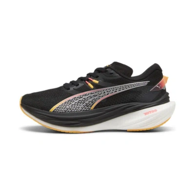 Puma Deviate Nitro™ 3 Women's Running Shoes In Black-sunset Glow-sun Stream
