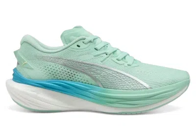 Pre-owned Puma Deviate Nitro 3 (women's) Sneakers In Mint Melt/speed Blue In Multi