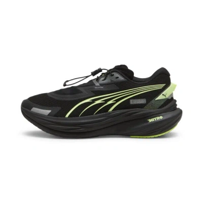 Puma Deviate Nitro™ 3 Winterized Women's Running Shoes In Galactic Gray- Black-fizzy Apple