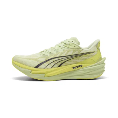 Puma Deviate Nitro 4 Yellow Black Ss26 Shoes In Green