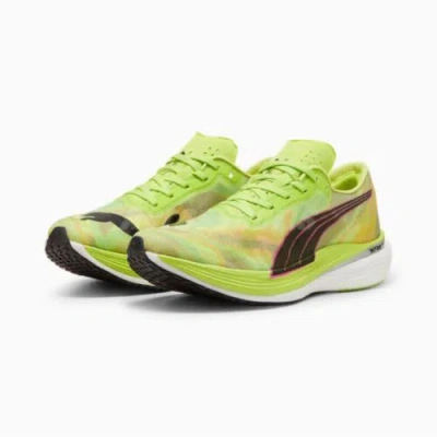 Pre-owned Puma Deviate Nitro Elite 2 Lime Pow Black Men Racing Running Shoes 380088-01 In Green