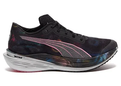 Pre-owned Puma Deviate Nitro Elite 2 Marathon Series (women's) Sneakers In Black/strawberry Burst/yellow Blaze