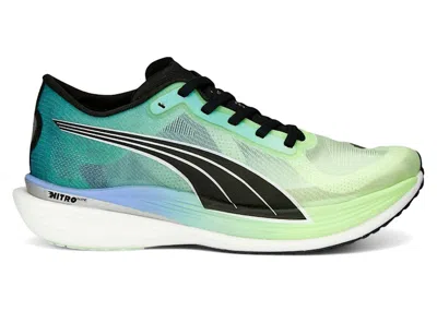 Pre-owned Puma Deviate Nitro Elite 2 (women's) Sneakers In Fizzy Lime/royal Sapphire/black
